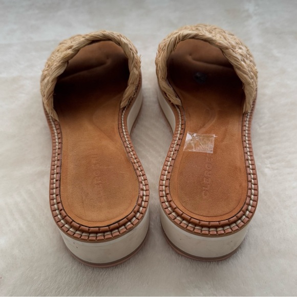 Robert Clergerie Fleurin Natural Woven Raffia Platform Wedge Sandals Size 10.5 - Picture 5 of 12